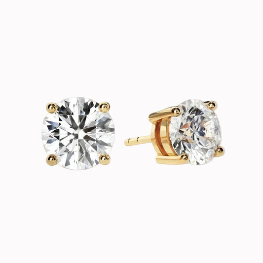 Aurelia - Round Cut Stud Earrings