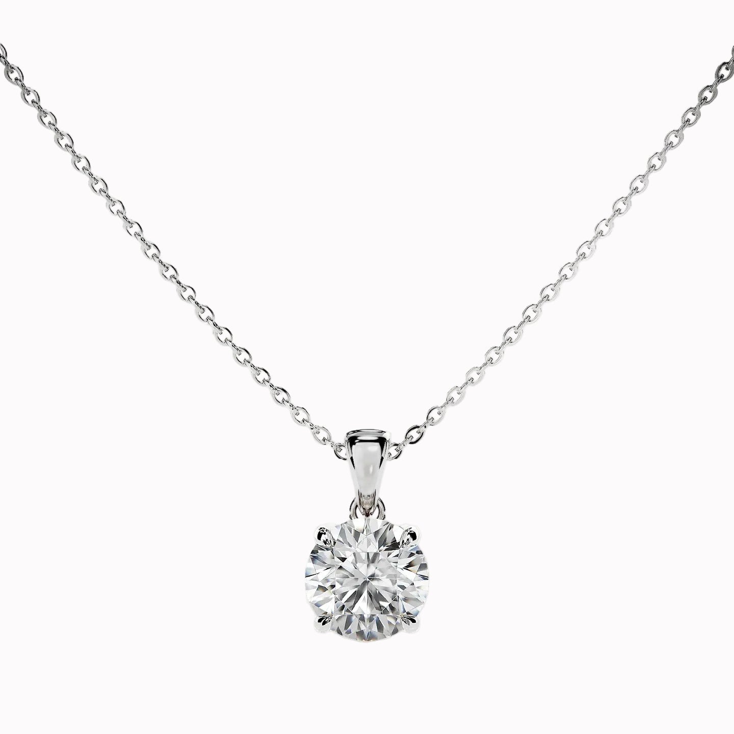 Aurora - Solitaire Round Cut Necklace