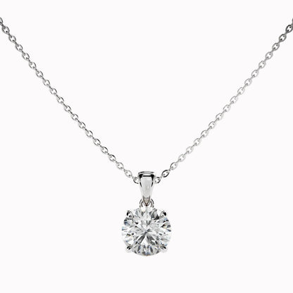 Aurora - Solitaire Round Cut Necklace