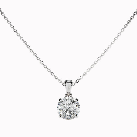 Aurora - Solitaire Round Cut Necklace