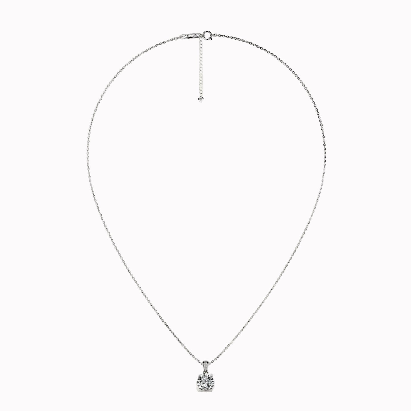 Aurora - Solitaire Round Cut Necklace