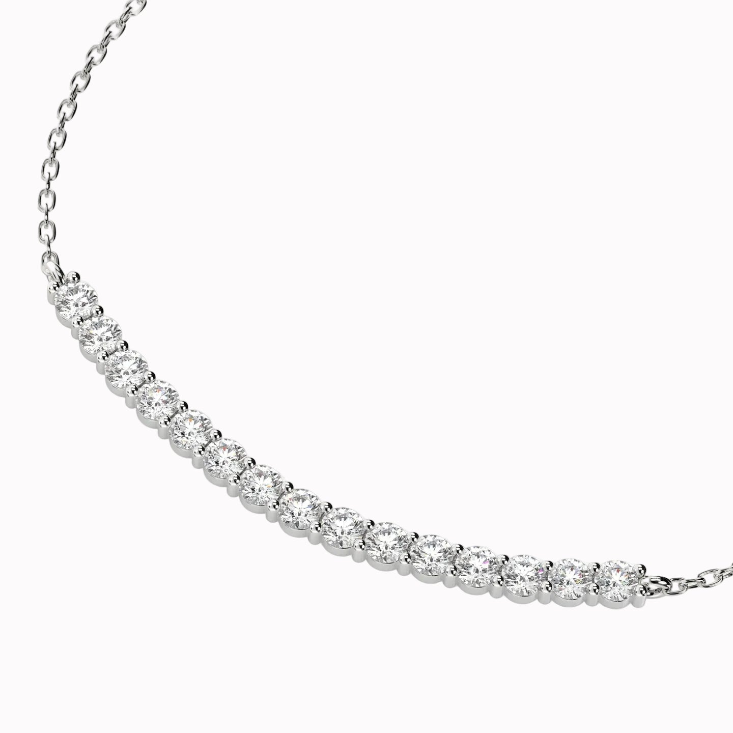 Gioia - Curved Tennis Necklace