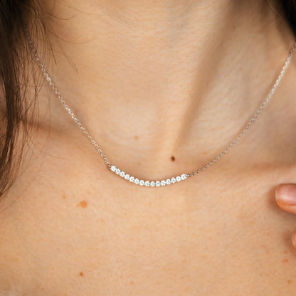 Gioia - Curved Tennis Necklace