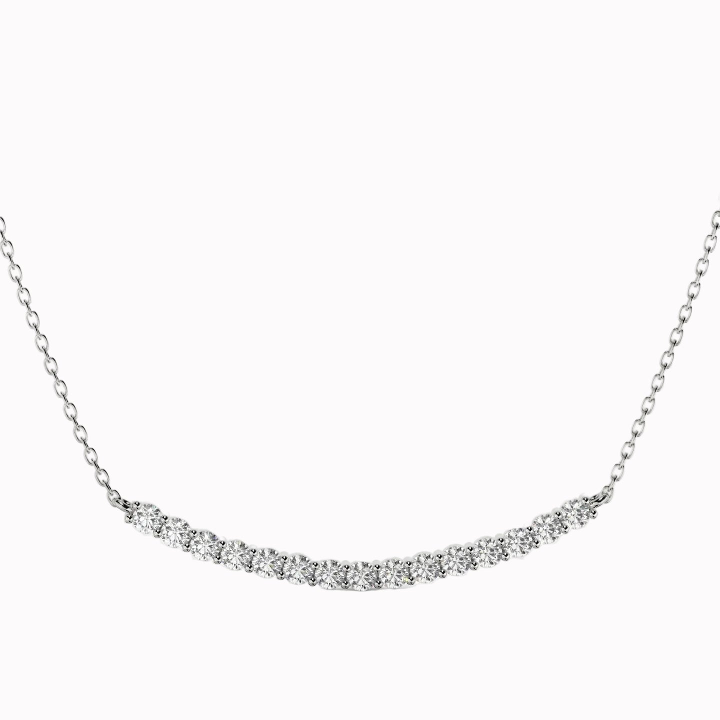 Gioia - Curved Tennis Necklace