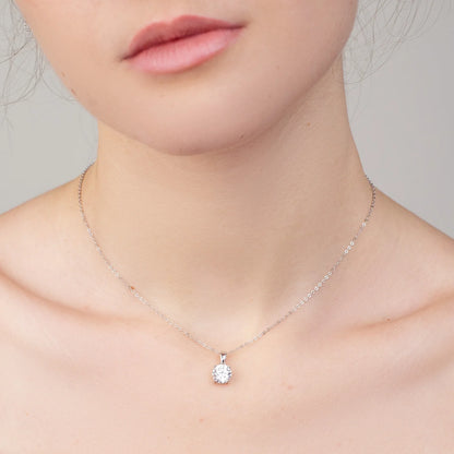 Aurora - Solitaire Round Cut Necklace