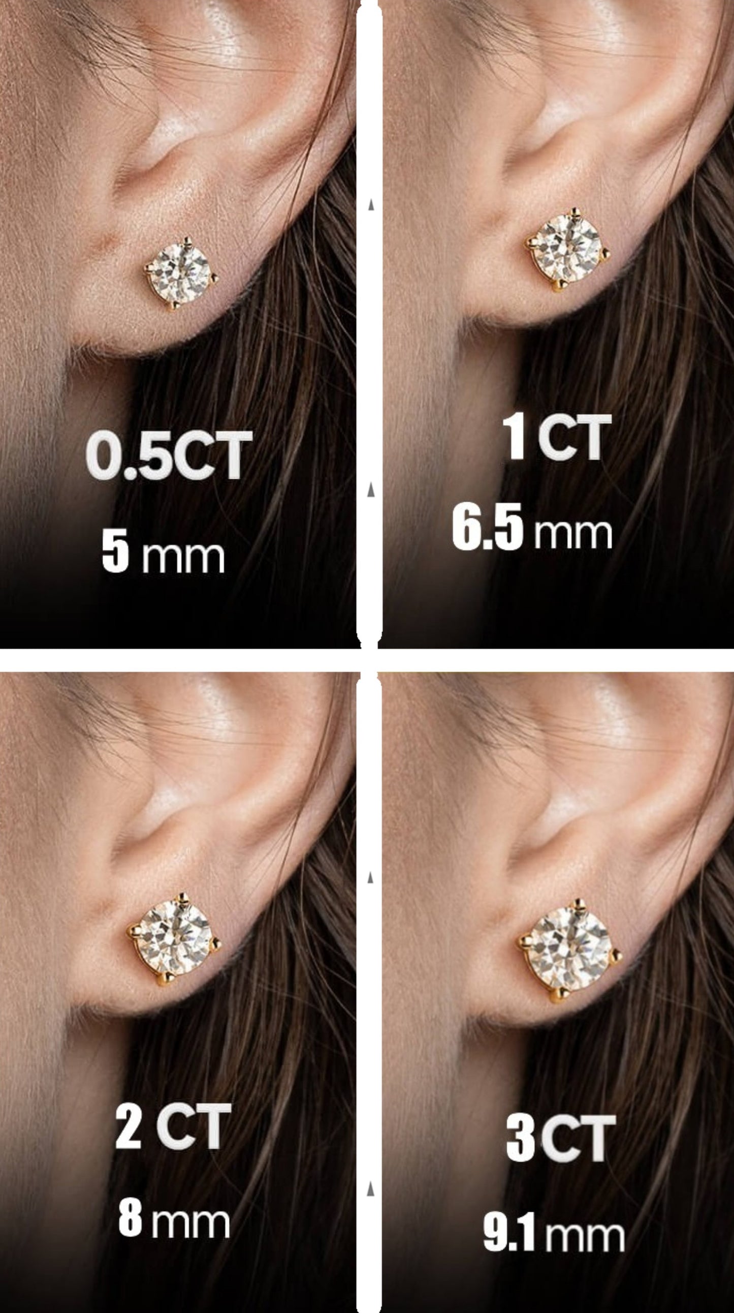 Aurelia - Round Cut Stud Earrings