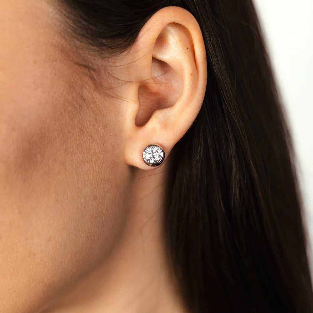 Elena -  Round Cut Earrings